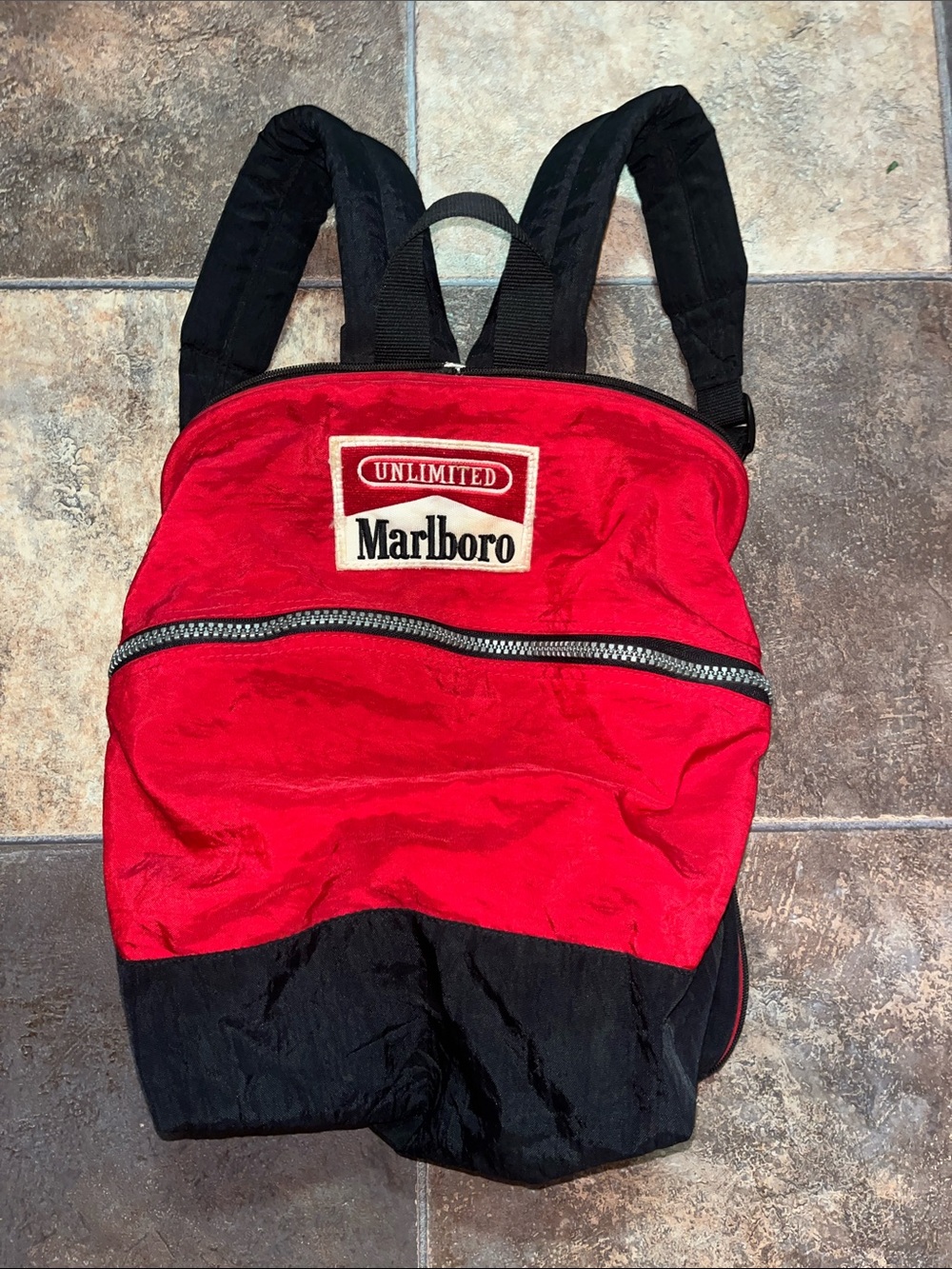 Marlboro Red and Black Nylon Daypack